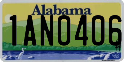 AL license plate 1AN0406
