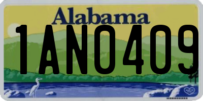 AL license plate 1AN0409