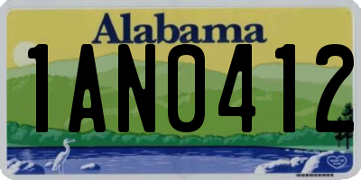 AL license plate 1AN0412