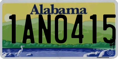 AL license plate 1AN0415