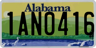 AL license plate 1AN0416