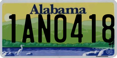 AL license plate 1AN0418