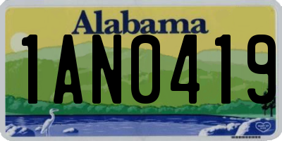 AL license plate 1AN0419