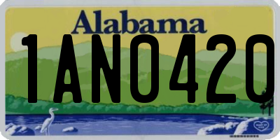 AL license plate 1AN0420