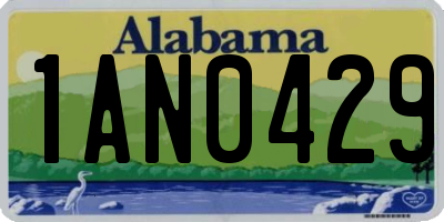 AL license plate 1AN0429