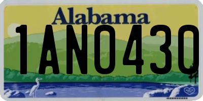 AL license plate 1AN0430
