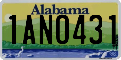 AL license plate 1AN0431