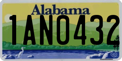 AL license plate 1AN0432
