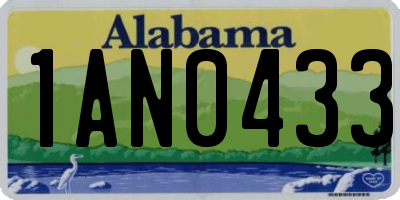AL license plate 1AN0433