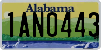 AL license plate 1AN0443