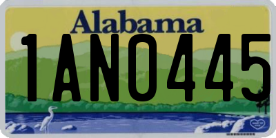 AL license plate 1AN0445