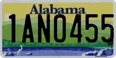 AL license plate 1AN0455