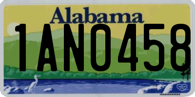 AL license plate 1AN0458