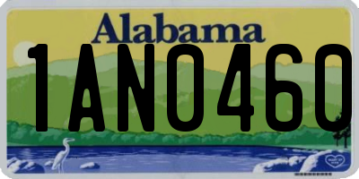 AL license plate 1AN0460