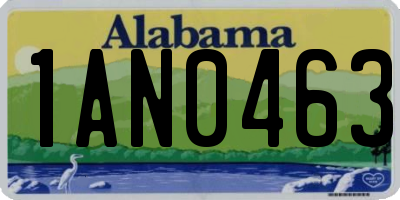 AL license plate 1AN0463