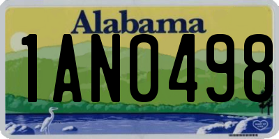 AL license plate 1AN0498