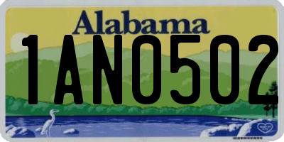 AL license plate 1AN0502