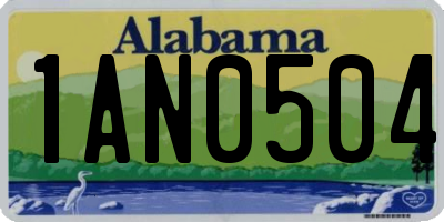 AL license plate 1AN0504