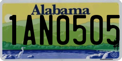 AL license plate 1AN0505