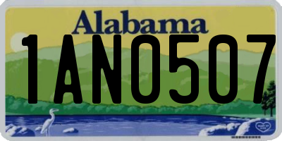 AL license plate 1AN0507