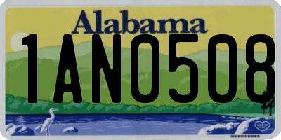 AL license plate 1AN0508