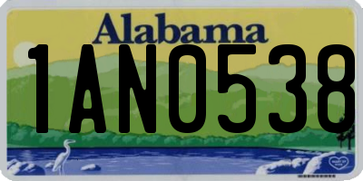 AL license plate 1AN0538
