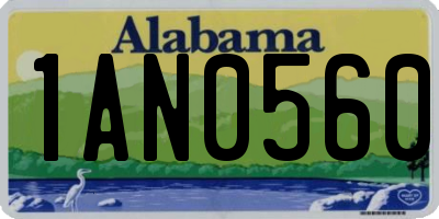AL license plate 1AN0560