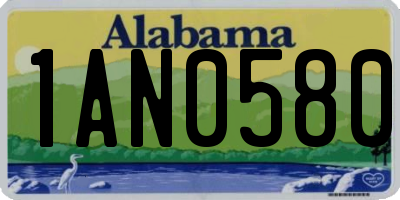 AL license plate 1AN0580