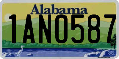 AL license plate 1AN0587