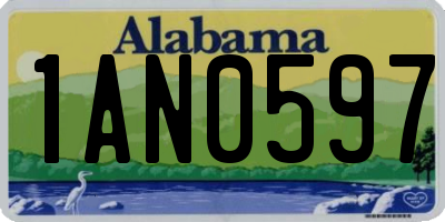 AL license plate 1AN0597