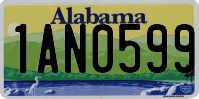 AL license plate 1AN0599