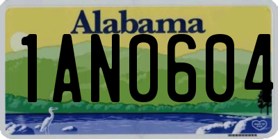 AL license plate 1AN0604