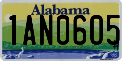 AL license plate 1AN0605