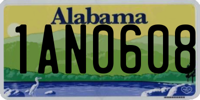 AL license plate 1AN0608