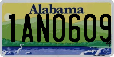 AL license plate 1AN0609