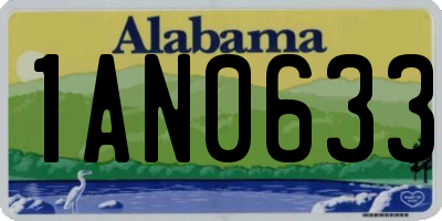 AL license plate 1AN0633