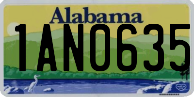 AL license plate 1AN0635