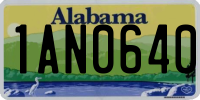 AL license plate 1AN0640