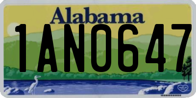 AL license plate 1AN0647