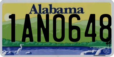 AL license plate 1AN0648