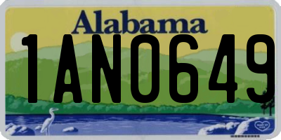 AL license plate 1AN0649
