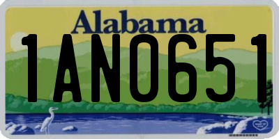 AL license plate 1AN0651