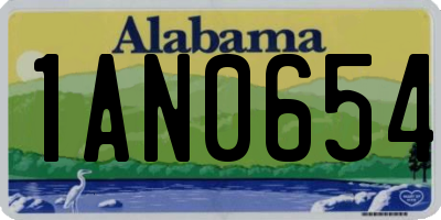 AL license plate 1AN0654