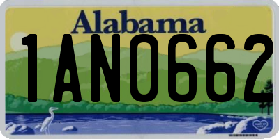 AL license plate 1AN0662
