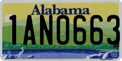 AL license plate 1AN0663