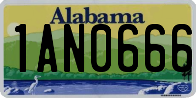 AL license plate 1AN0666