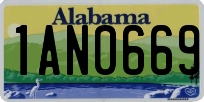 AL license plate 1AN0669