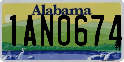 AL license plate 1AN0674