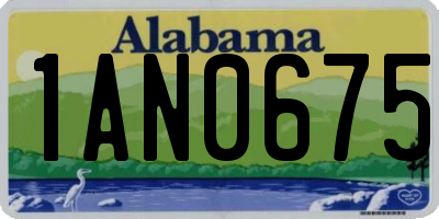 AL license plate 1AN0675