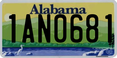 AL license plate 1AN0681